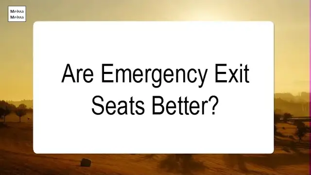 Are Seats Behind Exit Rows Good