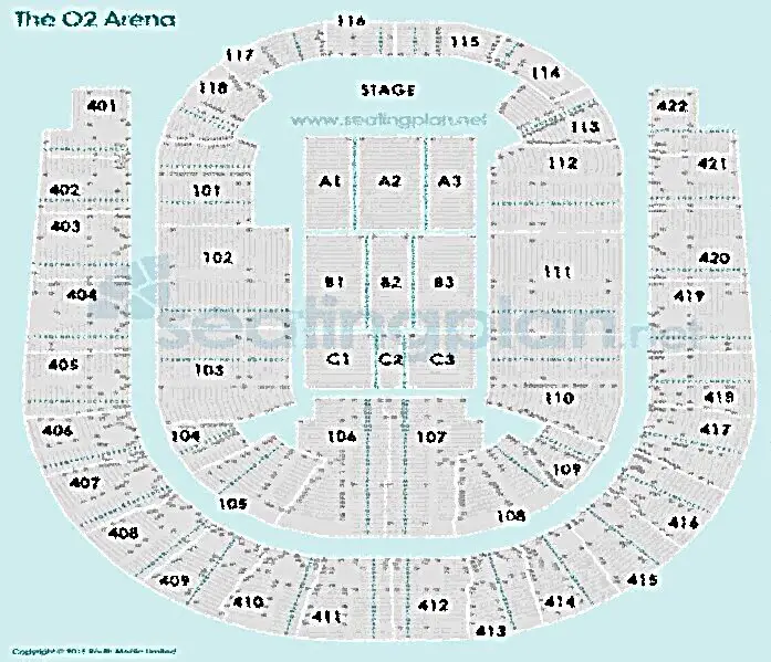 O2 Arena Floor Standing Plan | Viewfloor.co